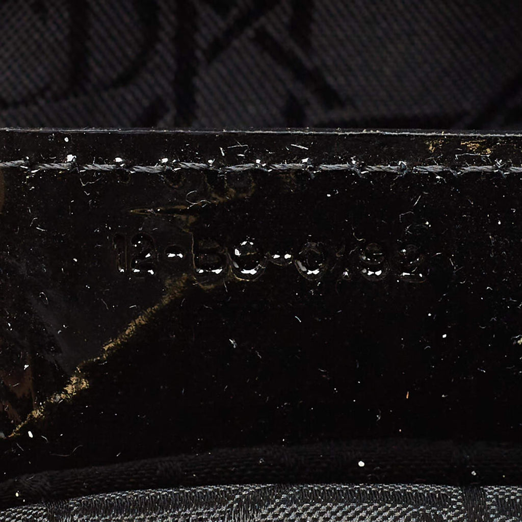 Dior Lady Dior Large Black Cannage Patent Leather Tote