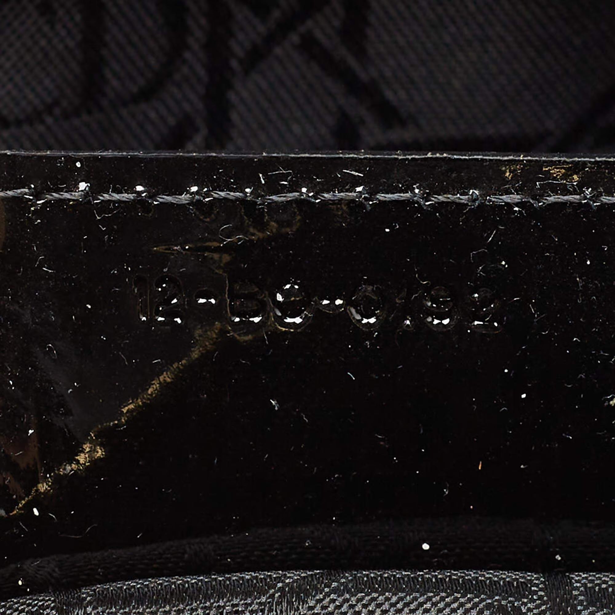 Dior Lady Dior Large Black Cannage Patent Leather Tote
