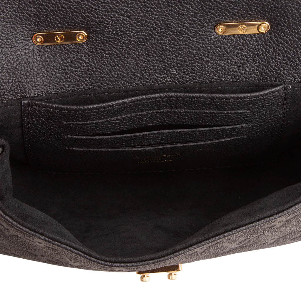 Louis Vuitton Black Monogram Empreinte Leather Nano Madeleine