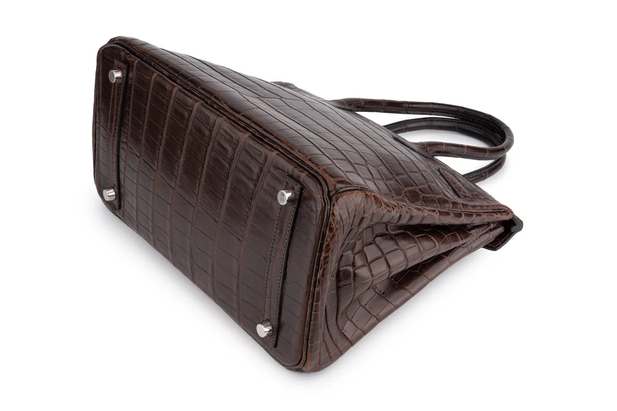 Hermès Birkin 30 Croc Niloticus Ebene PHW