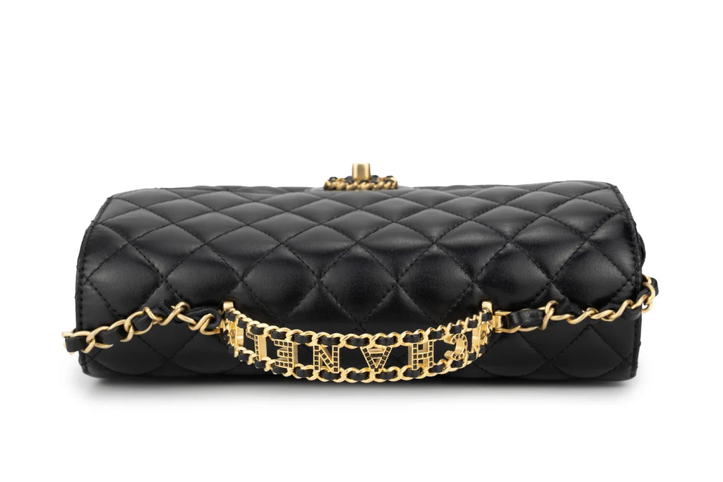 Chanel Flapbag With Handle Labmbskin Black GHW
