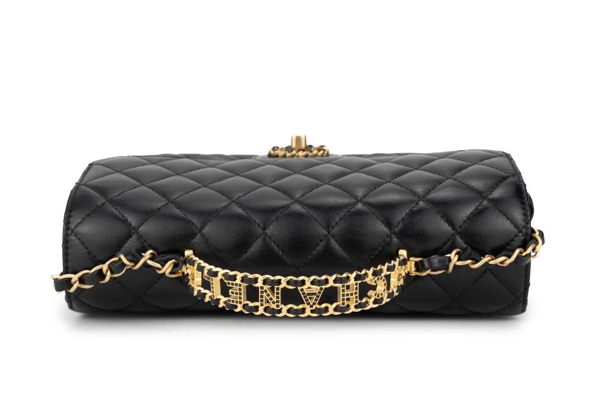 Chanel Flapbag With Handle Labmbskin Black GHW