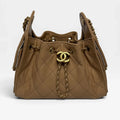 Refundable Deposit CHANEL 25 MICRO IN BEIGE CAVIAR LEATHER WITH GOLD HARDWARE